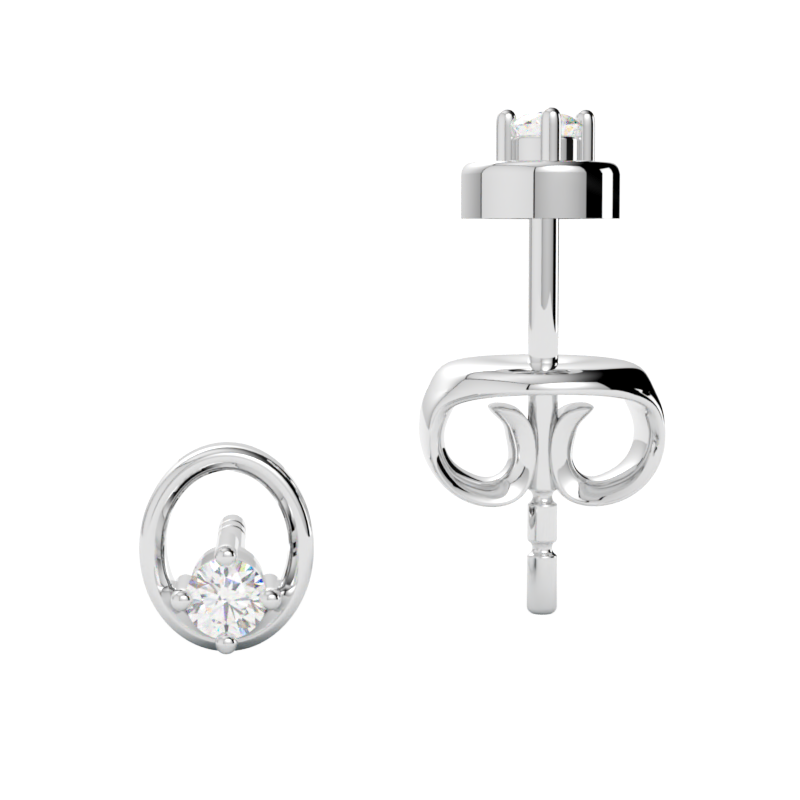 Kolczyki z diamentami Vega – złoto białe 750 – GOLDPORT